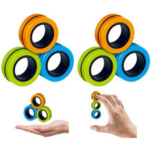 Wholesale adult finger toy 3pcs fidget spinner toys magnetic rings fidget toys